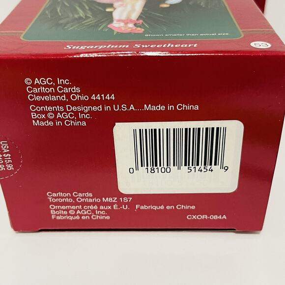 Carlton Heirloom Ornament Sugarplum Sweetheart 1st In Series 1999 Vintage Fairy - Picture 8 of 10